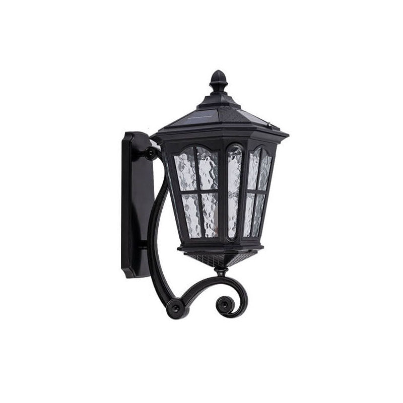 Solar Aluminum Glass Waterproof 1-Light Wall Sconce Lamp