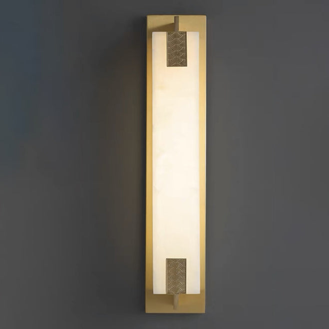 Transitional Copper Marble LED Outdoor Wall Sconce Lamp