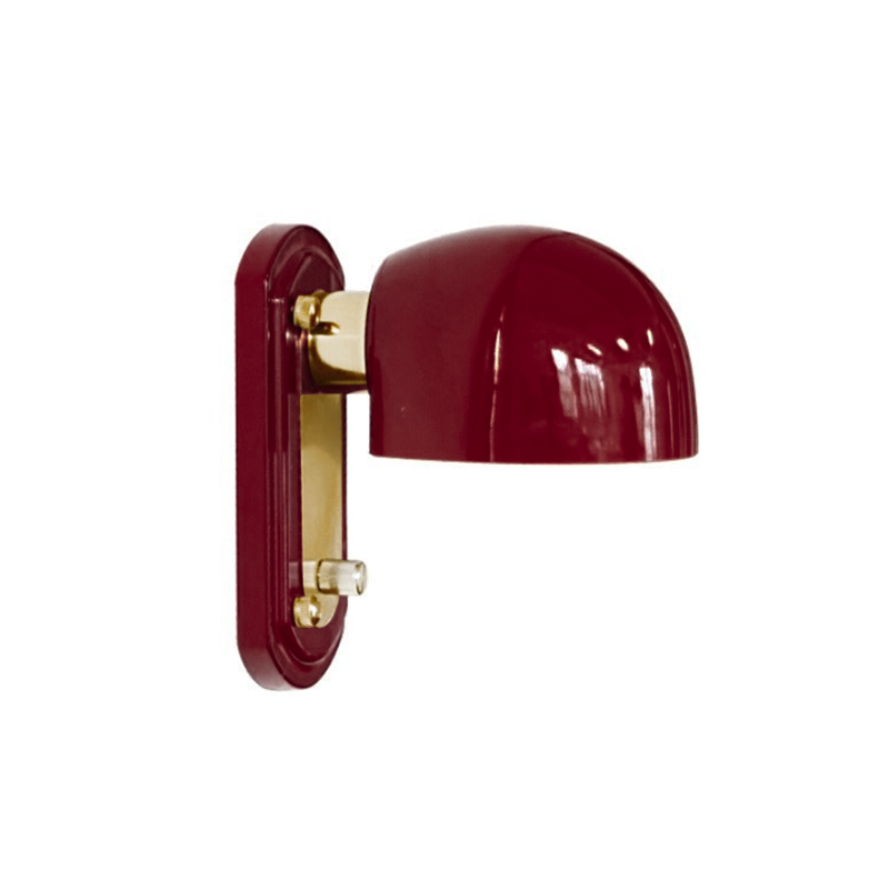 Mid-Century Dome Metal Glass 1-Light Wall Sconce Lamp