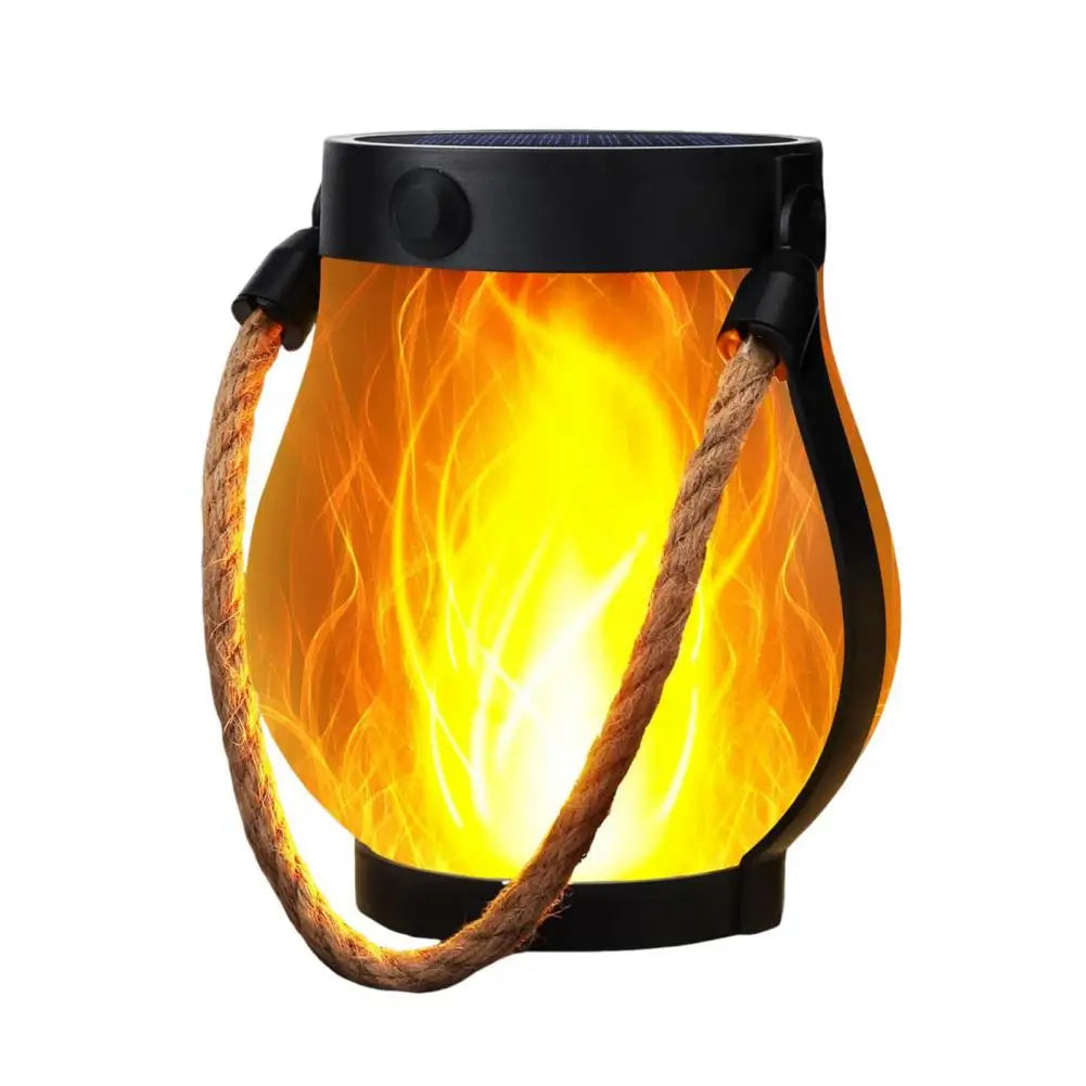 Outdoor Solar Lantern with Flickering Flame