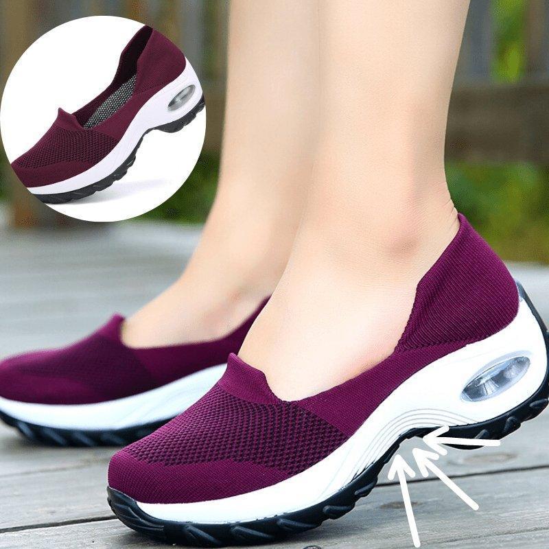 Slip-On Walking Shoes with Arch Support