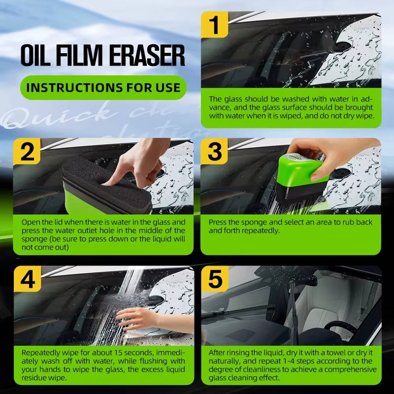 Car Glass Oil Film Cleaning Brush