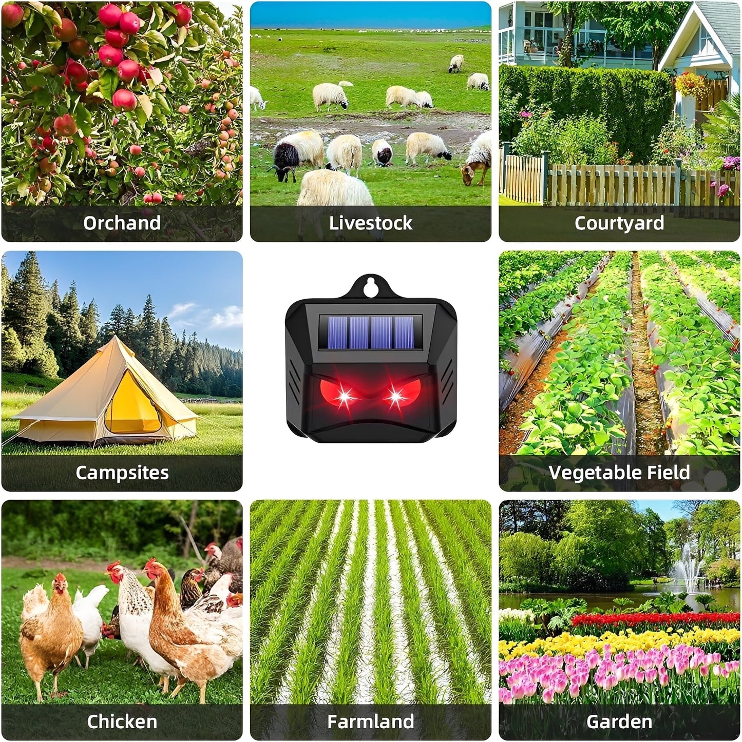 Solar Ultrasonic Pest Deterrent, Dual Pack
