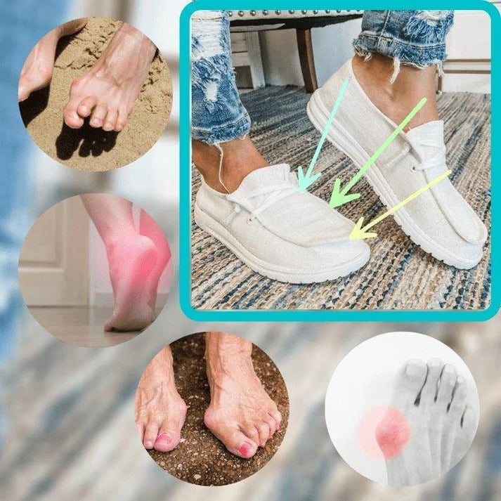 Womens Canvas Slip-On Shoes, Roomy Toe Box