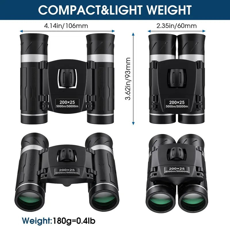Compact 200x25 Mini Pocket Binoculars, Waterproof