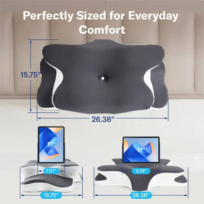 Adjustable Contour Memory Foam Cervical Pillow