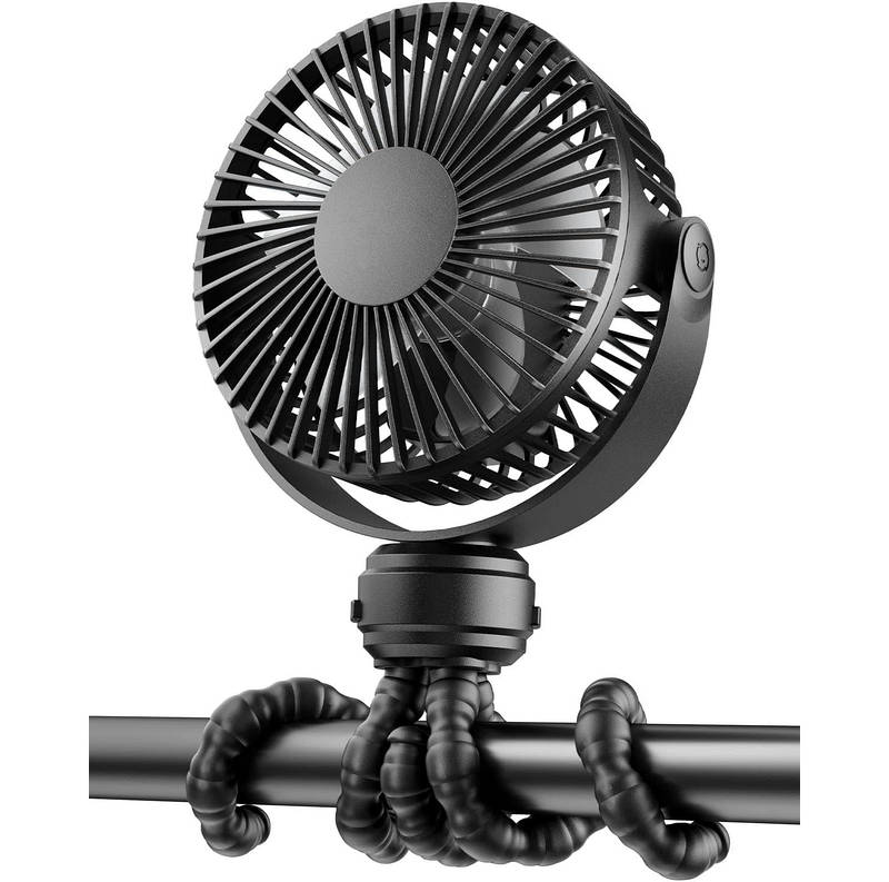 Portable Baby Stroller Fan, USB-C Rechargeable Clip