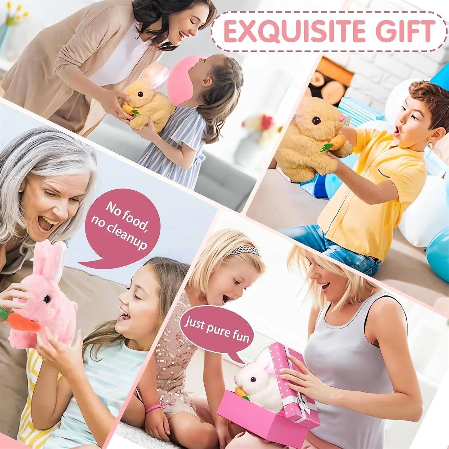 Interactive Plush Bunny Toy for Kids