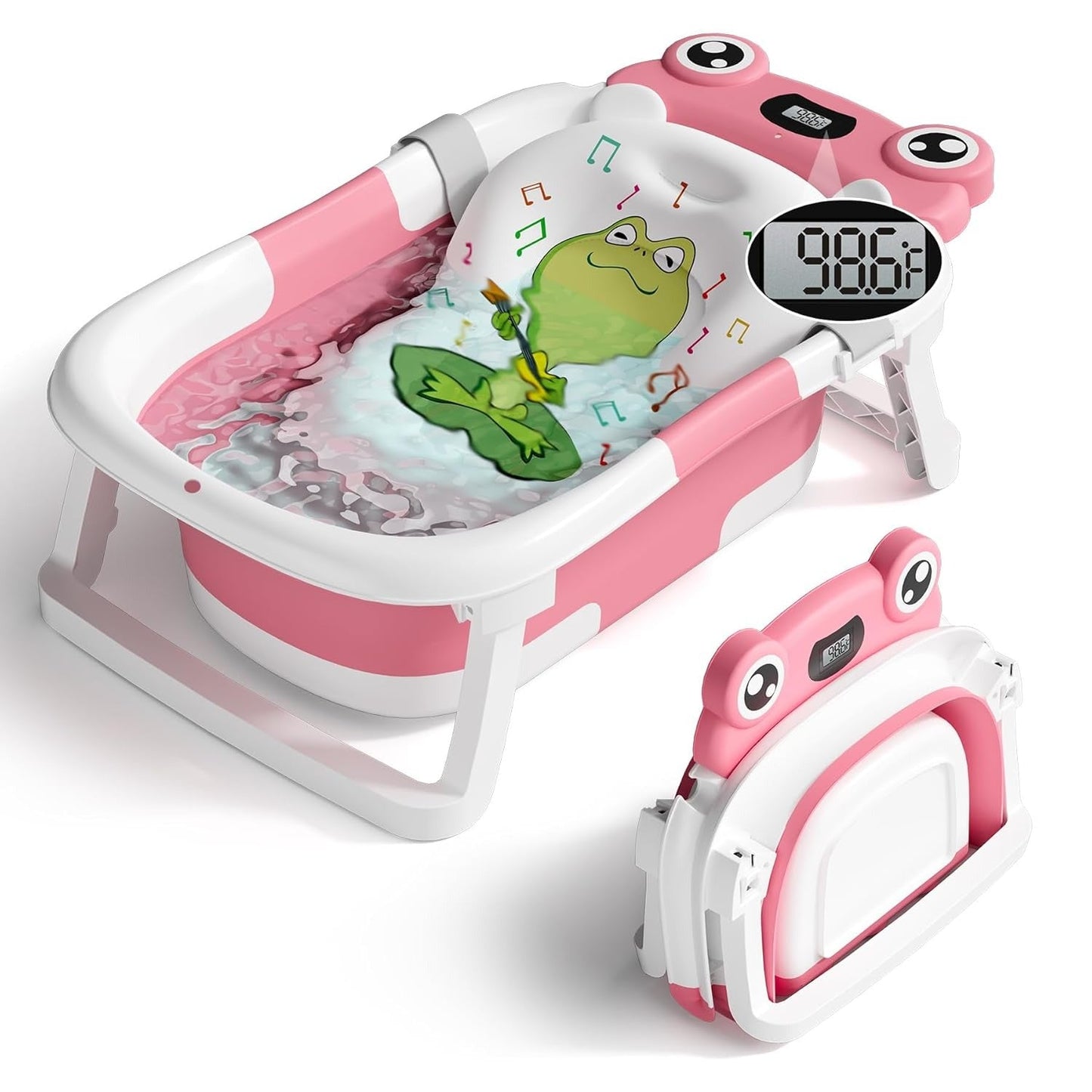 Collapsible Baby Bathtub with Thermometer