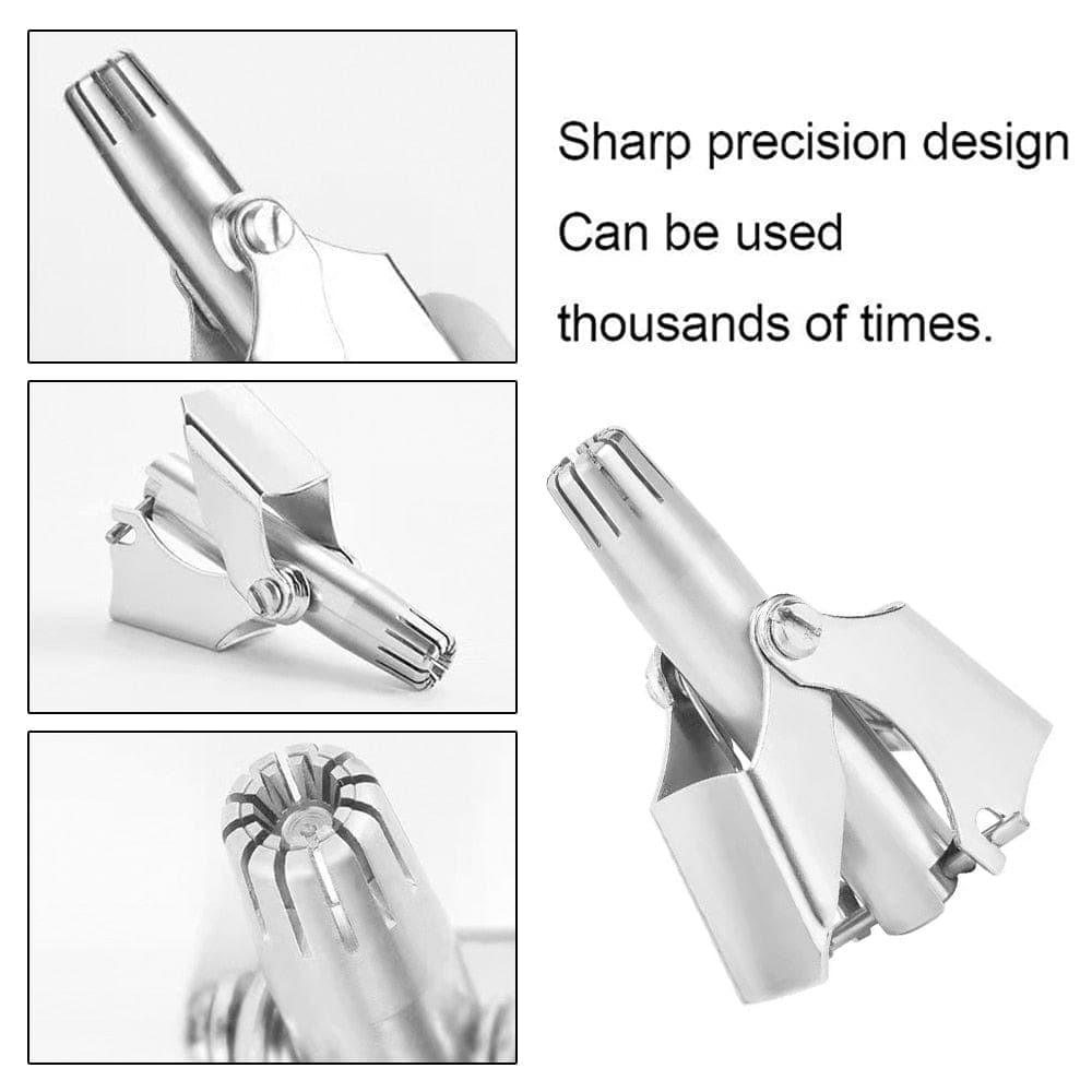 Manual Nose & Ear Hair Trimmer, Stainless Steel Blades