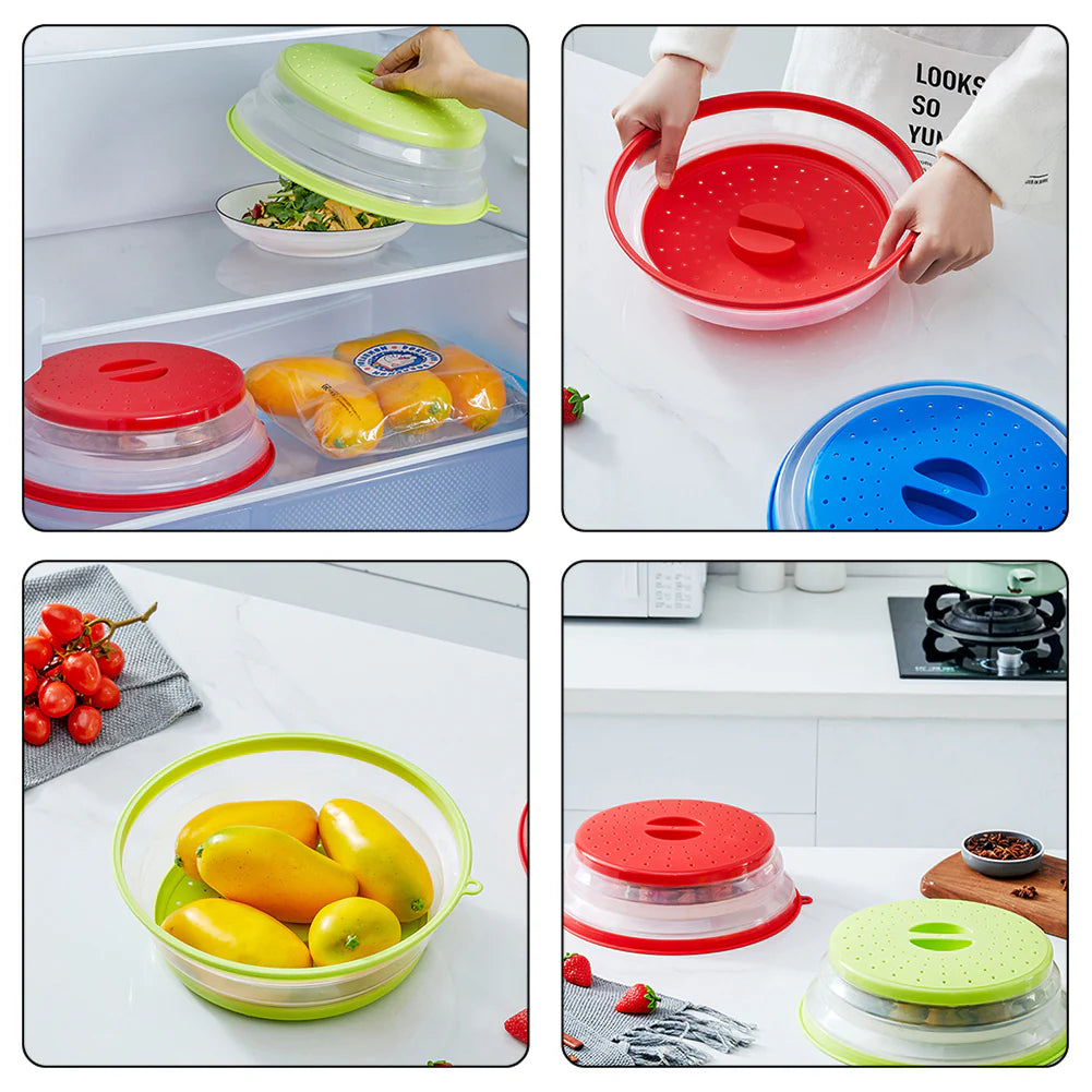 Silicone Microwave Splatter Guard, Foldable
