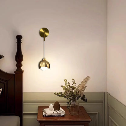 Scandinavian Spherical Glass Iron 1-Light Wall Sconce Lamp