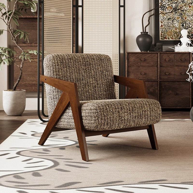 Traditional Solid Wood Accent Chair