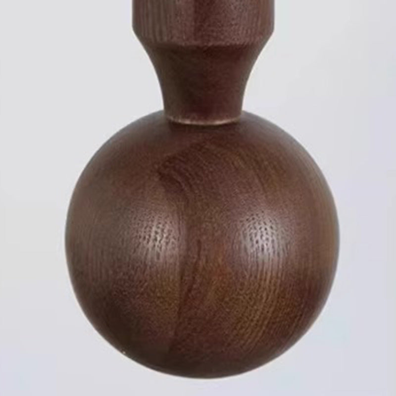 French Glass Ash Wood Hardware 1-Light Wall Sconce Lamp