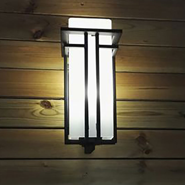 Waterproof Rectangular Alloy Glass 1-Light Wall Sconce Lamp