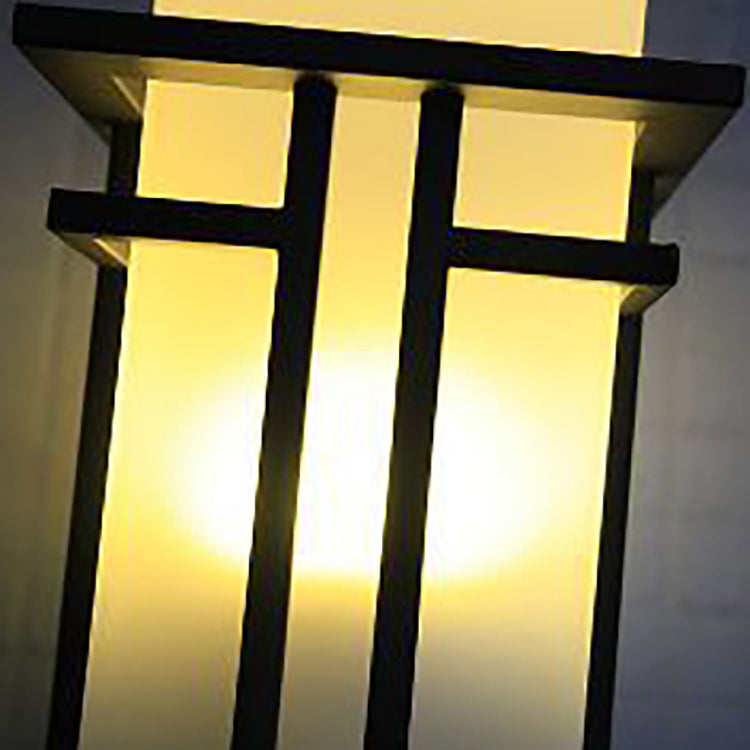 Waterproof Rectangular Alloy Glass 1-Light Wall Sconce Lamp