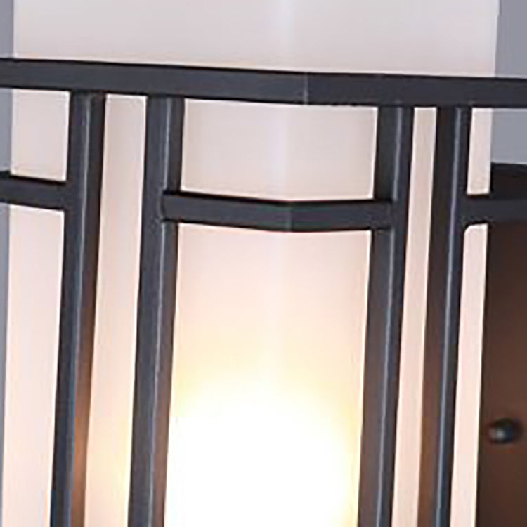 Waterproof Rectangular Alloy Glass 1-Light Wall Sconce Lamp