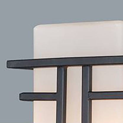 Waterproof Rectangular Alloy Glass 1-Light Wall Sconce Lamp