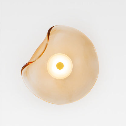 Simplicity Iron Round Glass LED Wall Sconce Lamp