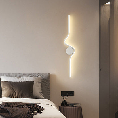 Iron Aluminum Silicone Long Strip LED Wall Sconce Lamp