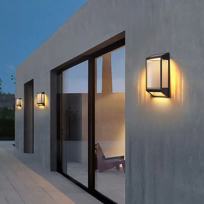 Solar Stainless Steel Acrylic LED Outdoor Wall Sconce Lamp