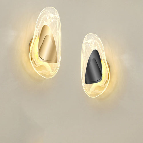 Creative Irregular Oval Iron Crystal LED Wall Sconce Lamp