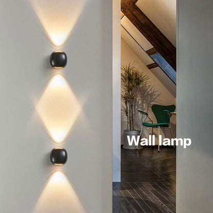 Modern Simplicity Aluminum Spherical LED Wall Sconce Lamp