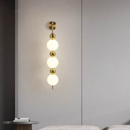 Round Ball String Aluminum Plastic LED Wall Sconce Lamp