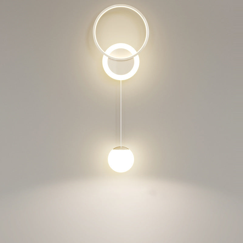 Simplicity Iron Acrylic Round Ball LED Wall Sconce Lamp