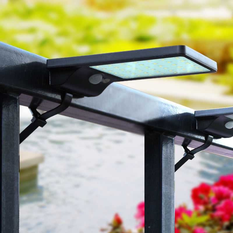 Square LED Outdoor Solar Waterproof Sensor Wall Sconce Lamp
