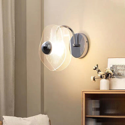 Nordic Acrylic Flower Shade Hardware LED Wall Sconce Lamp