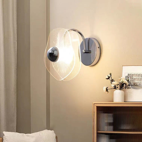 Nordic Acrylic Flower Shade Hardware LED Wall Sconce Lamp