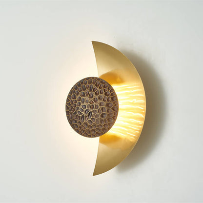 Scandinavian Half-Moon Round Iron LED Wall Sconce Lamp