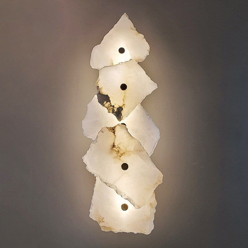 Chinese Rectangular Lucite Iron LED Wall Sconce Lamp