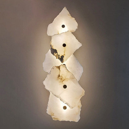 Chinese Rectangular Lucite Iron LED Wall Sconce Lamp