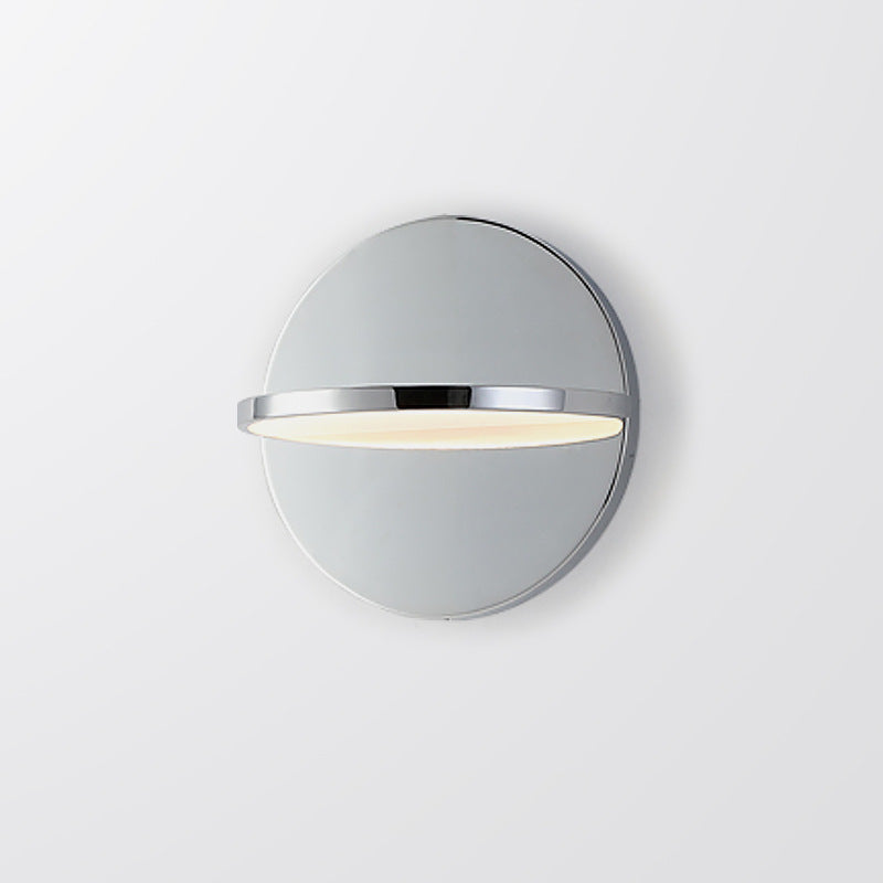Nordic Chrome Round Stainless Steel LED Wall Sconce Lamp