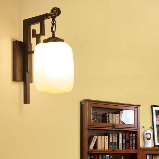 New Chinese Retro Pattern Design 1-Light Wall Sconce Lamp