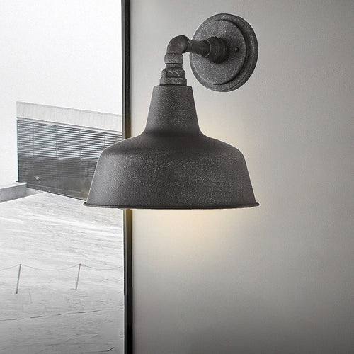 Waterproof Frosted Texture Iron 1-Light Wall Sconce Lamp