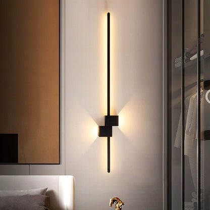 Strip Rectangle Iron Aluminum LED Wall Sconce Lamp