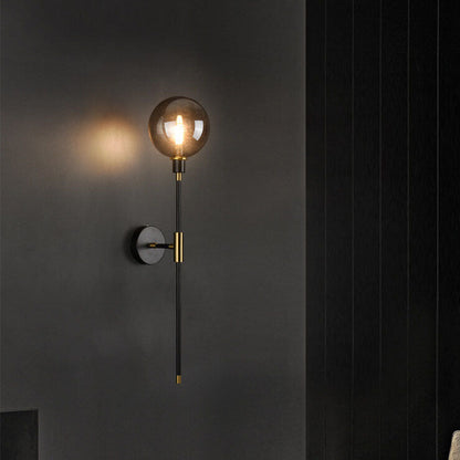 Light Magic Bean Glass Long Arm 1-Light Wall Sconce Lamp