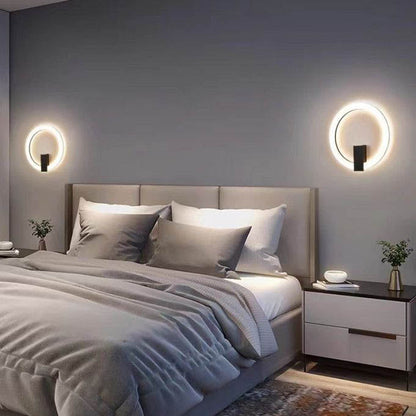 Minimalist Round Iron Aluminum PVC LED Wall Sconce Lamp