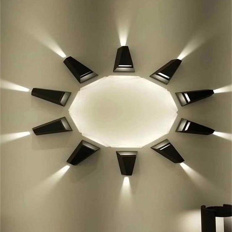 Trapezoidal Silicone PVC Lens LED Outdoor Wall Sconce Lamp