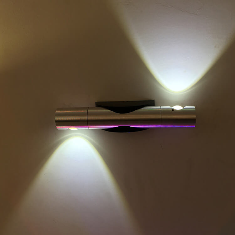 Acrylic Aluminum Cylinder Rotating LED Wall Sconce Lamp