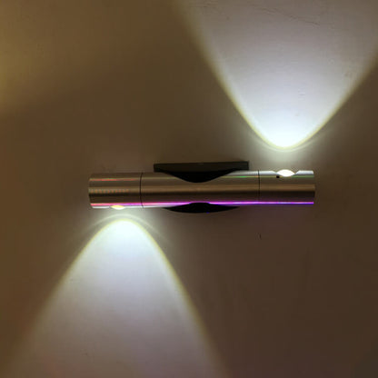 Acrylic Aluminum Cylinder Rotating LED Wall Sconce Lamp