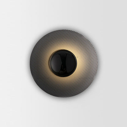 Contemporary Scandinavian Round Iron LED Wall Sconce Lamp