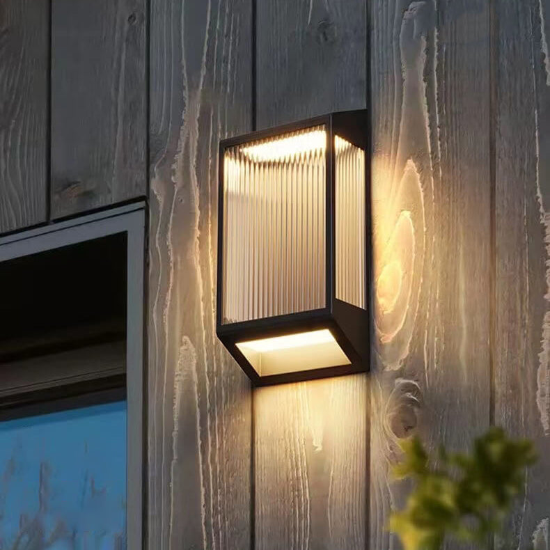 Solar Stainless Steel Acrylic LED Outdoor Wall Sconce Lamp