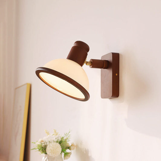 Chinese Adjustable Swing Arm Dome 1-Light Wall Sconce Lamp