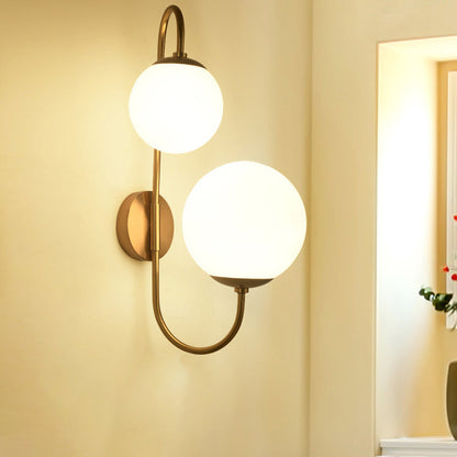 Industrial Magic Bean Glass 2-Light Wall Sconce Lamp