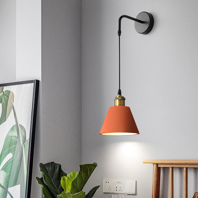 Scandinavian Cone Aluminum Iron 1-Light Wall Sconce Lamp