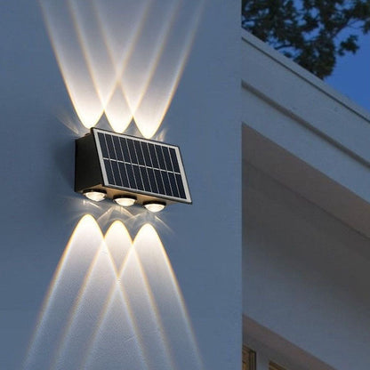 Industrial Solar Waterproof ABS Column LED Wall Sconce Lamp
